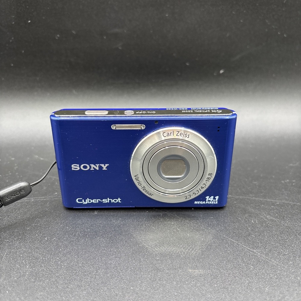 Sony Cyber-Shot DSC-W330 14.1MP Digital Camera Blue w/4x Zoom Tested